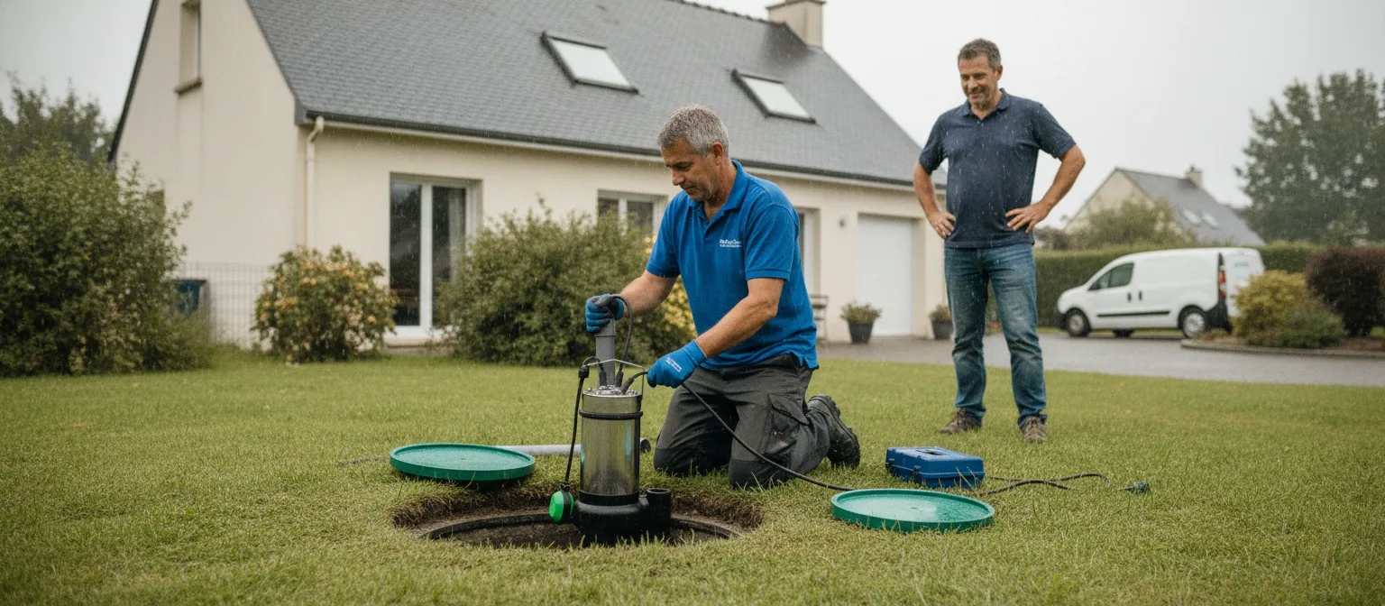 Dépannage pompe de relevage Saint-Lyphard – méthode / geste technique